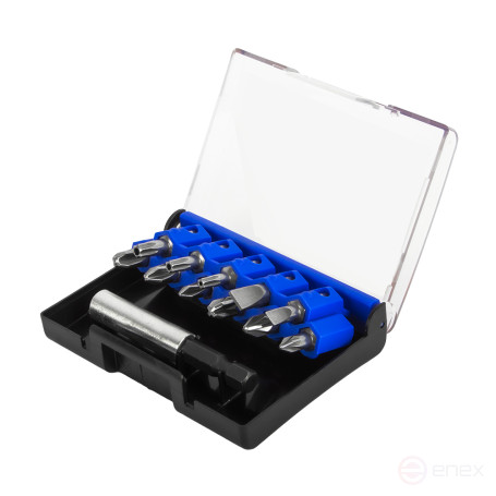 Набор бит ПРАКТИКА "Профи" 12шт PH 3шт PZ 3шт Torx 3шт SL 2шт x 25мм держатель, кассета (036-513)