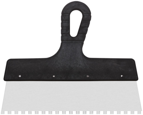 Шпатель фасадный нержавеющий зубчатый 250 мм/зуб 6 мм