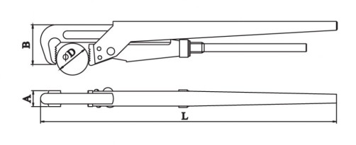 Pipe lever key KTR-2 copper.