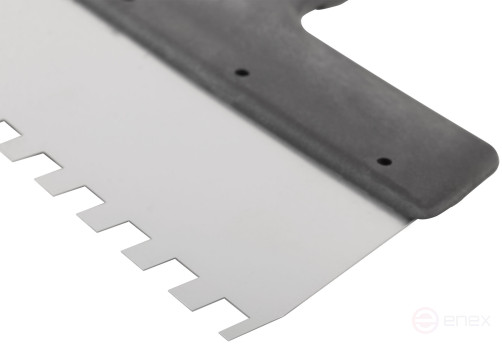 Шпатель фасадный нержавеющий зубчатый 250 мм / зуб 8 мм