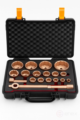 Set of intrinsically safe end heads 1", 18 pieces AlCu, HORTZ