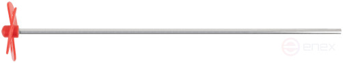 Paint mixer, 60x365 mm, galvanized rod with a diameter of 6 mm, plastic nozzle type propeller