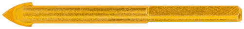 Universal drill bit for tile, glass, granite, concrete, brick, triangular shank, 8x75 mm