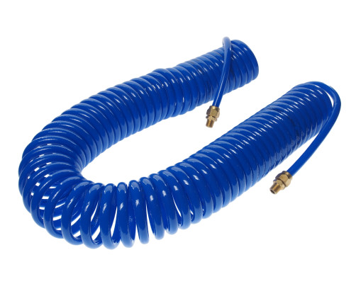 Spiral air hose with an inner diameter of 8 mm, external. diameter 12 mm, length 15 m, 1/4 connectors (external thread) JTC /1