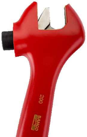 Insulated adjustable wrench, length 255/grip 34 mm