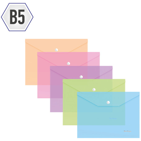 Envelope folder on the Berlingo "Starlight" button B5, 180 microns, assorted
