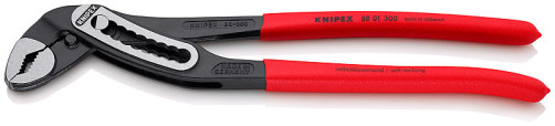 KNIPEX ALLIGATOR® клещи переставные, 70 мм (2 3/4"), под ключ 60 мм, L-300 мм, серые, 1-к ручки
