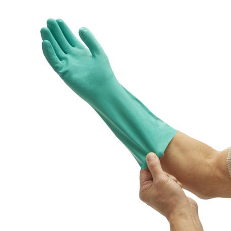 KleenGuard® G80 Перчатки для защиты от воздействия химических веществ - 33см, индивидуальный дизайн для левой и правой руки / Зеленый /L (5 упаковок x 12 пар)