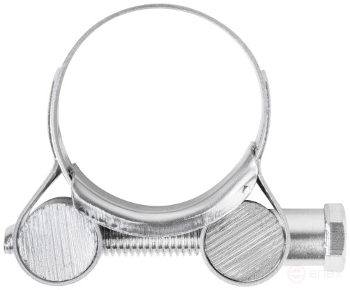 The clamp is a crimping power hinge, stainless steel.steel 29-31 mm