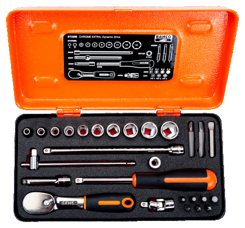 1/4Набор торцевых головок, 27шт 6722M