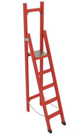 SSV-2,4 fiberglass stepladder with vertical support, h=2570mm, working area h=1600mm, steps.5