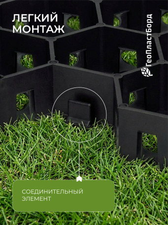 Lawn grating for garden paths and parking, black