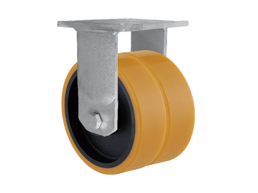 Wheel support d.200 mm non-rotating double heavy-duty polyurethane