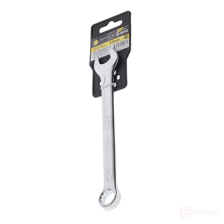 Ключ комбинированный 14мм ER-53141 (Chrome vanadium) на держателе PRO ЭВРИКА 1/10/200