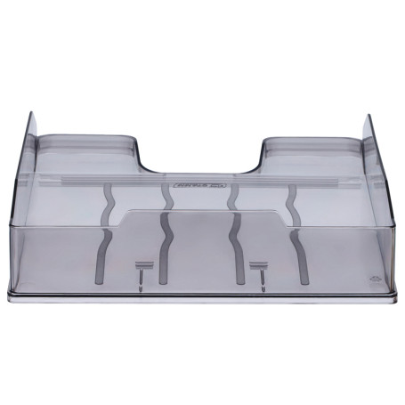 Лоток для бумаг горизонтальный СТАММ "Эксперт", тонированный серый