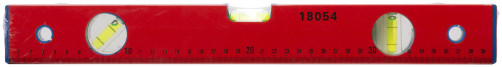 Уровень "Стандарт", 3 глазка, красный корпус, фрезерованная рабочая грань, шкала 400 мм