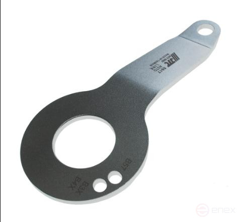 A device for positioning the high-pressure pump relative to the JTC crankshaft