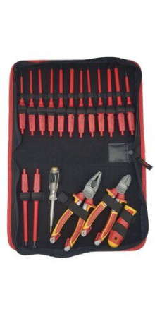 Felo Set of dielectric rods, E-SMART handles, side cutters and pliers with a screwdriver network tester in a bag, 19 pcs 06391904