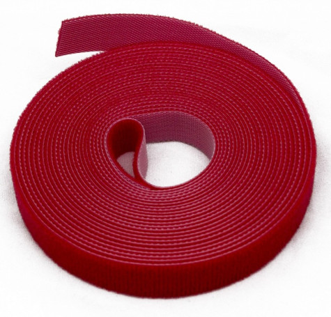 WASNR-5x25-RD Tape (Velcro) in a roll, width 25 mm, length 5 m, red
