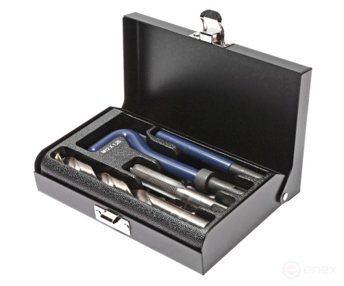 Set of tools and inserts for thread restoration M12x1.25mm L=16.3mm 14 pieces JTC