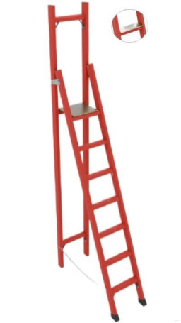 ССВ-3,0Ш стремянка стеклопластиковая с вертикальной опорой, широкие ступени, h=3250мм, h рабочей площадки=2200мм, ступ.7