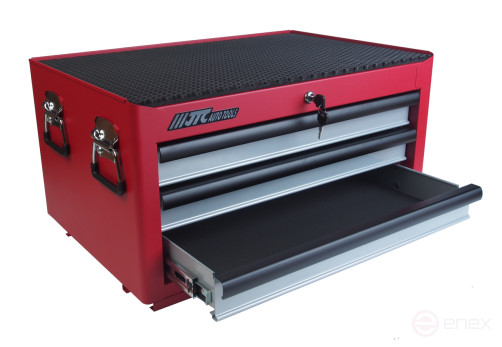 Ящик для инструмента 3 секции средней глубины красный JTC