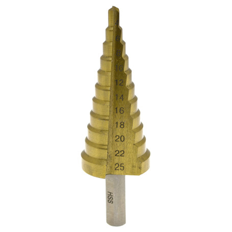 Step drill bit 4-25mm, HSS, pitch 2mm, CHEGLOCK (20/120)