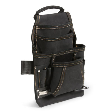 Leather waist bag SK-10 premium series "DEAD BULL"