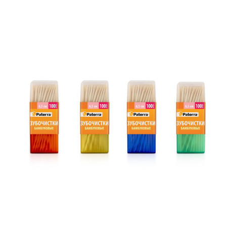 Toothpicks in a jar of 100 pcs. PATERRA