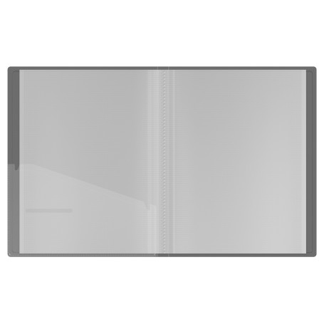 Folder with 20 Berlingo "No Secret" inserts, 17 mm, 700 microns, translucent black, with inner pocket