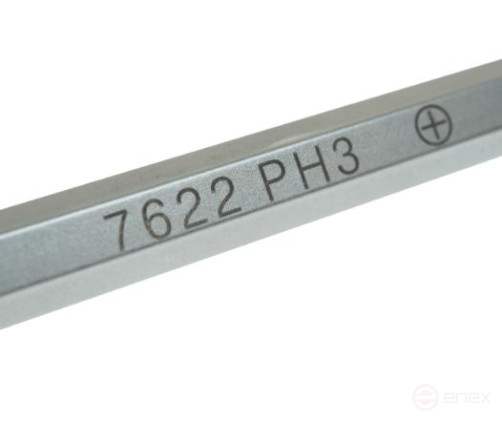 Отвертка крестовая PH 3.0х200мм усиленная со сквозным стержнем (сталь Cr-Mo) JTC