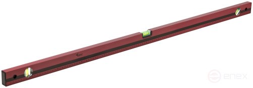 Optima level, 3 eyes, red body, milled working face, 1200 mm scale