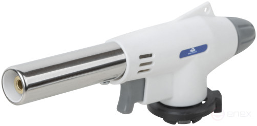 Gas burner for collet cylinder, reservoir.body, with piezo ignition, nozzle 19 mm