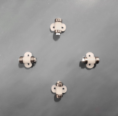 Double bearing support rollers (4 pcs) for linear movement, height 19.5 mm