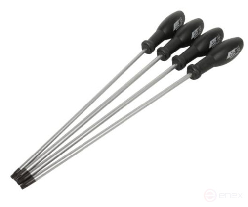 TORX Screwdriver Set T20x250mm-T30x250mm Elongated 4 pieces JTC
