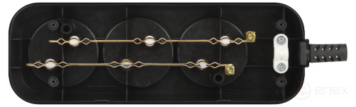 ERA KX-3-B block 3 sockets without grounding black