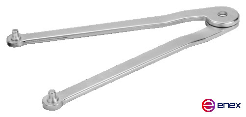 Sliding key with 3.8mm studs with chrome finish, 10 - 50 mm