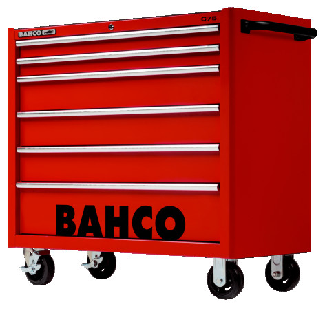 Tool cart , 6 boxes, red
