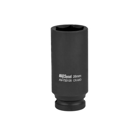 Головка ударная 6-гранная 1/2" удлиненная 26мм