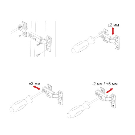 Overhead hinge with spring 45mm h0 slide-on AKS 55g (euro screws)