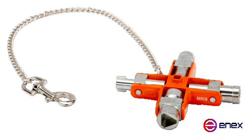 Ключ для распределительного шкафа 9 в 1, 95 мм x 95 мм