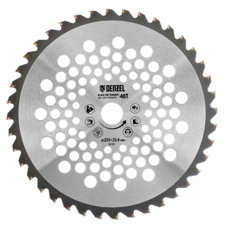 A disk for a trimmer with a chisel-shaped tooth, 230 x 25.4 26 teeth// Denzel