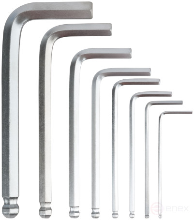 Ключи шестигранные HEX с шаром в коробочке 8 шт.( 1,5-8 мм )