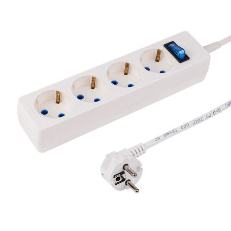 Mains filter ProConnect STANDARD 4 sockets, 1.5 m, 3x0.75 mm2, s/w, white