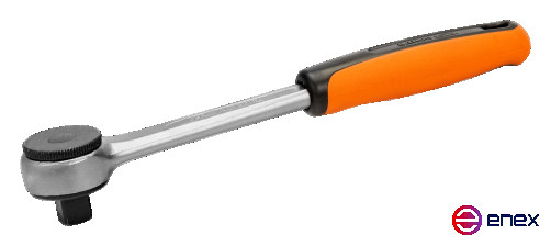1/2" Reversible ratchet handle, with 60 teeth and 6° angle of action, retail package