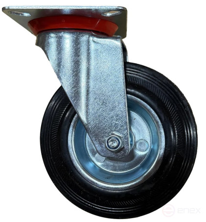 125 mm swivel wheel support with mounting panel