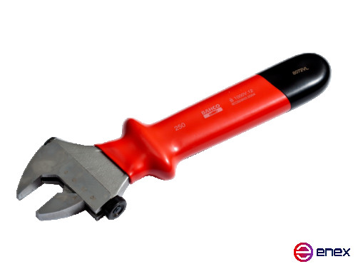 Insulated adjustable wrench, length 210/grip 29 mm