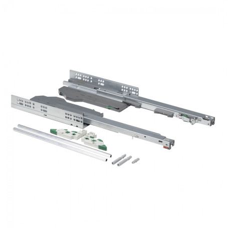 Concealed mounting guide L-500 push to open + chipboard door closer up to 18mm with AKS SMART locks full extension