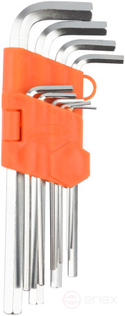 Набор Г-обр. шестигр. 9ч (1.5-10мм; CR-V; удлинённые) АвтоDело (30340)