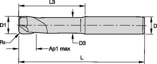 Milling cutter F3AA1200AWL45R400 K600